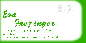 eva faszinger business card